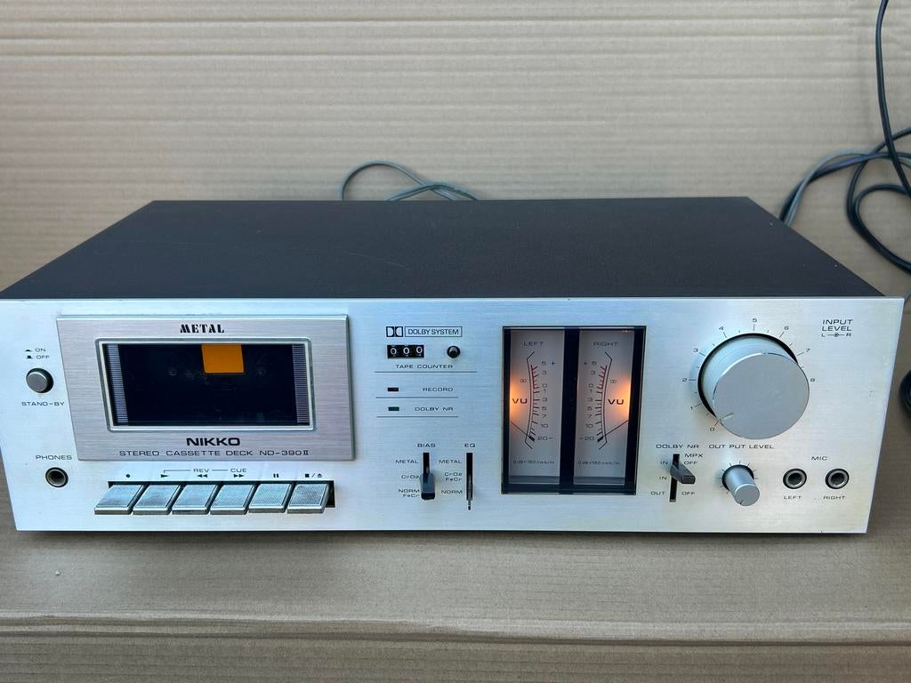Nikko ND-390II Stereo Cassette Deck - Vintage Audiophile, Audio, Tv en Foto, Cassettedecks, Ophalen of Verzenden, Enkel, Overige merken