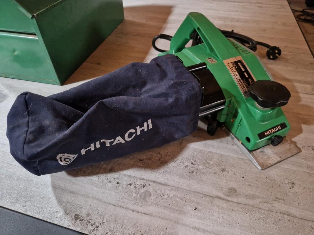 Hitachi f-30-a schaafmachine met stofzak  in koffer, Ophalen of Verzenden, Gebruikt