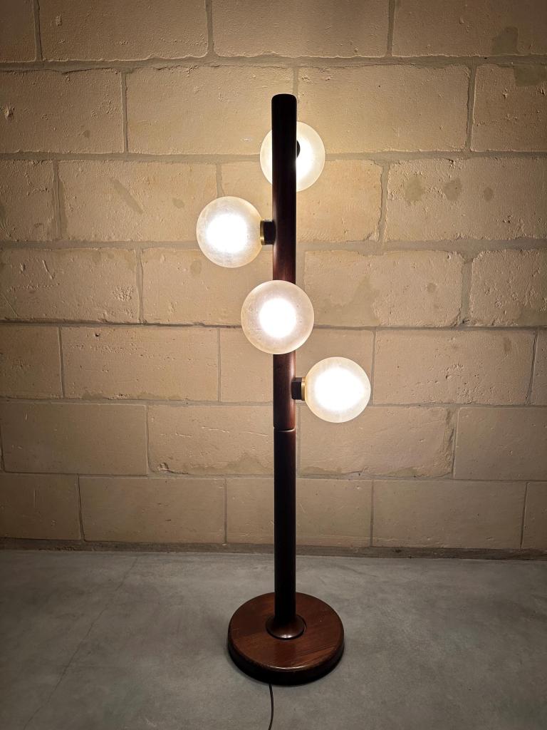 Vintage Temde Leuchten vloerlamp, Huis en Inrichting, Lampen | Vloerlampen, Gebruikt, Mid century modern, 100 tot 150 cm, Niet ingevuld