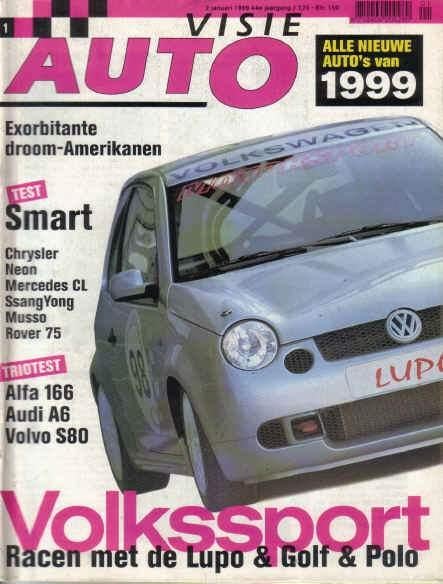 Autovisie 1 1999 : VW Golf GTI - Alfa Romeo 166 - Audi A6, Ophalen of Verzenden, Gelezen, Algemeen