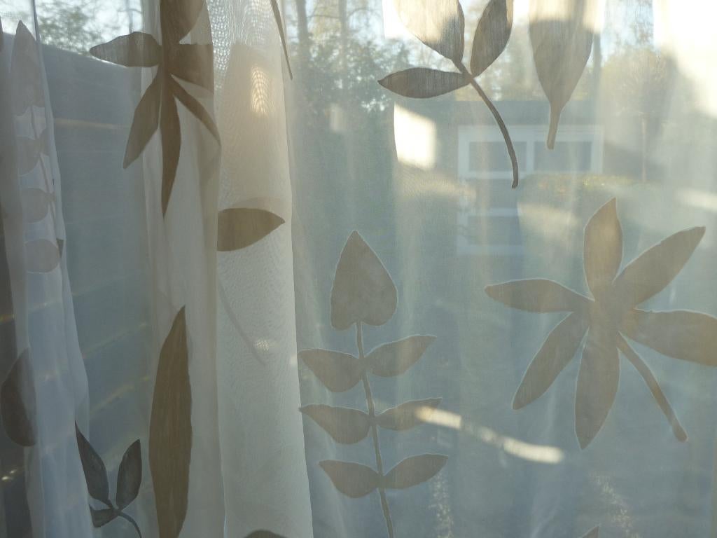 gordijnen / vitrages, Ophalen, 200 cm of meer, Bruin, Zo goed als nieuw