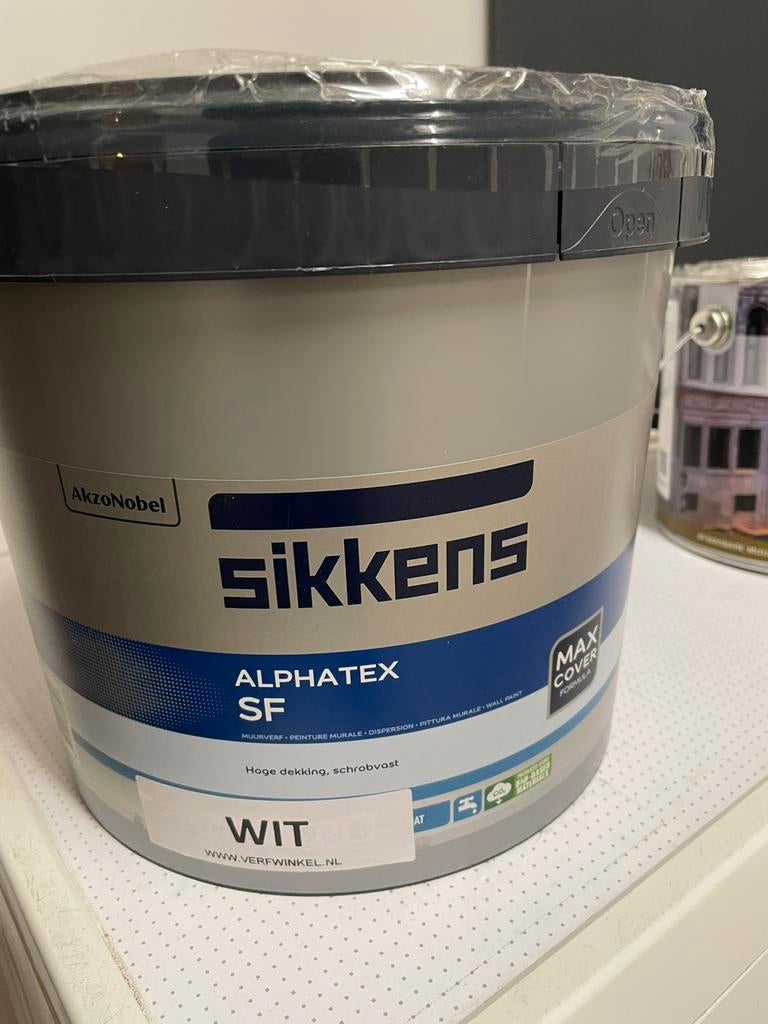 Sikkens Alphatex SF wit 5 ltr, Ophalen, 5 tot 10 liter, Wit, Nieuw
