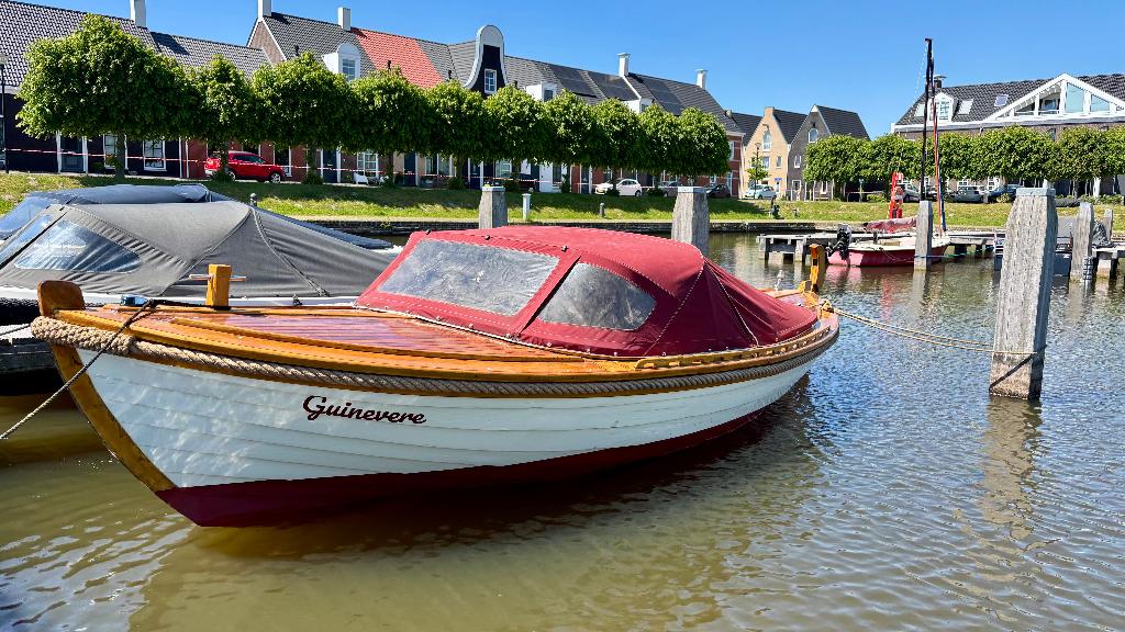 Charmante houten sloep “Guinevere” Saare Snipa 20 + trailer, Ophalen, Gebruikt, Tot 10 pk, Binnenboordmotor
