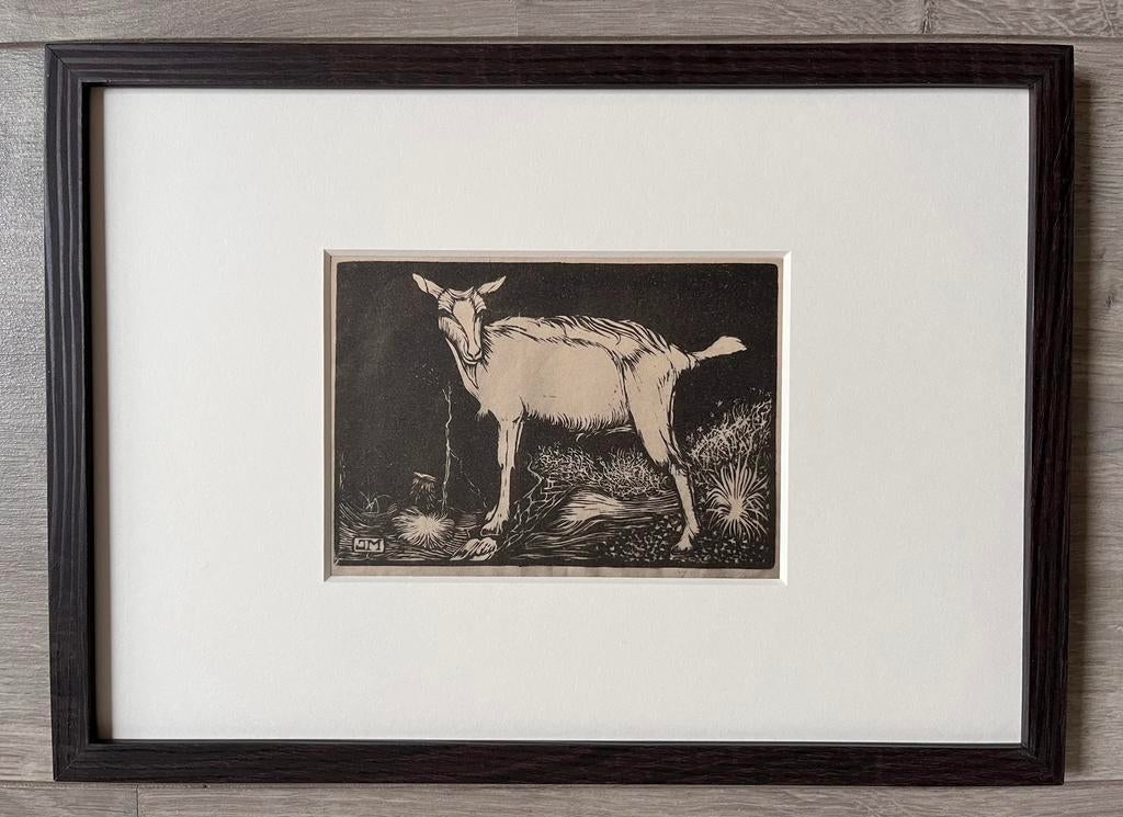 Jan Mankes 1889-1920 / Originele Heliogravure Geit 1923, Antiek en Kunst, Kunst | Etsen en Gravures, Ophalen of Verzenden