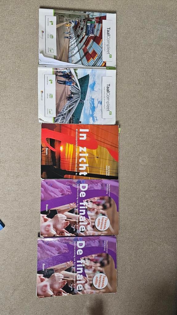 Nederlandse taalboeken: TaallCompleet, In Zicht, De Finale, Boeken, Diverse auteurs, Alpha, Overige niveaus, Ophalen