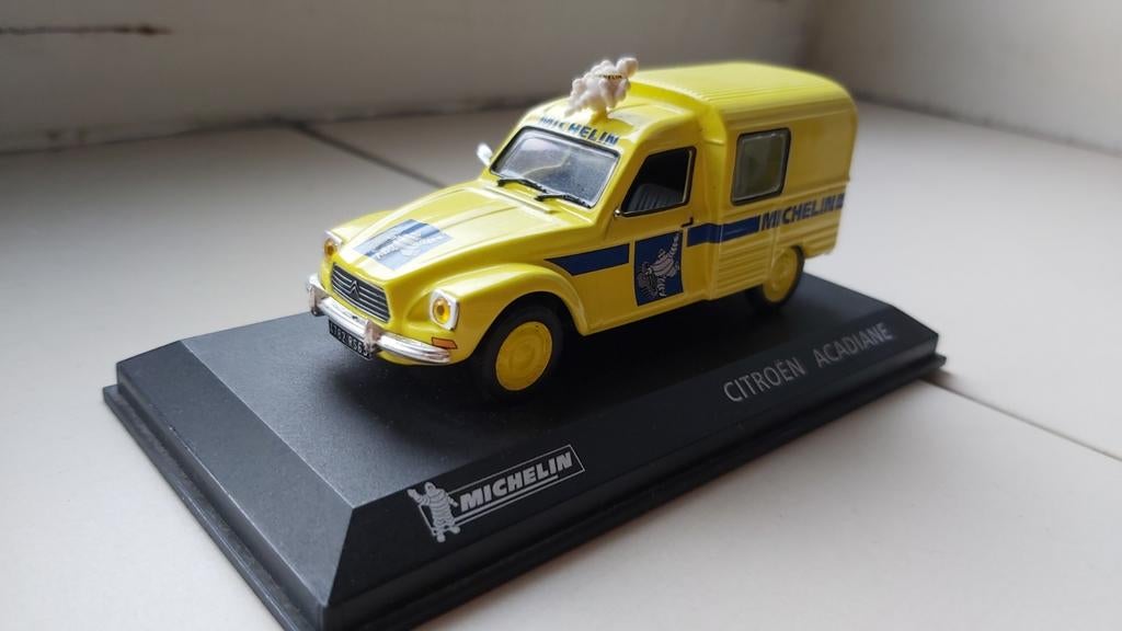 Citroën Acadiane Michelin Modelauto - Geel, Ophalen of Verzenden, Zo goed als nieuw, Bus of Vrachtwagen, Overige merken
