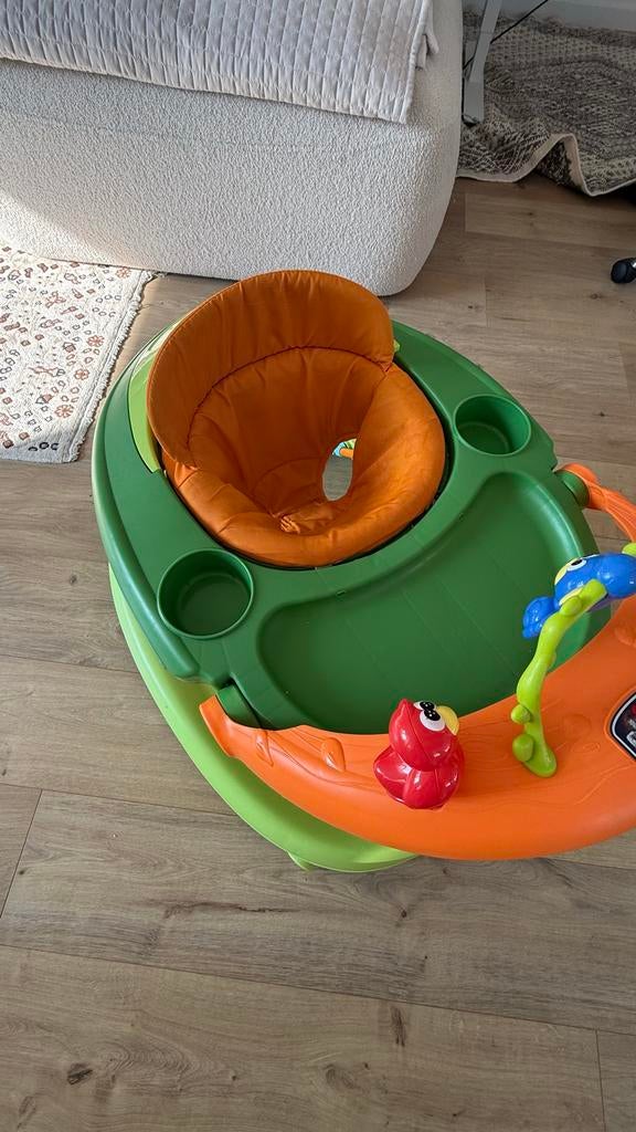 Chicco Baby Walker - Groen/Oranje met Speelgoed, Kinderen en Baby's, Ophalen of Verzenden, Gebruikt