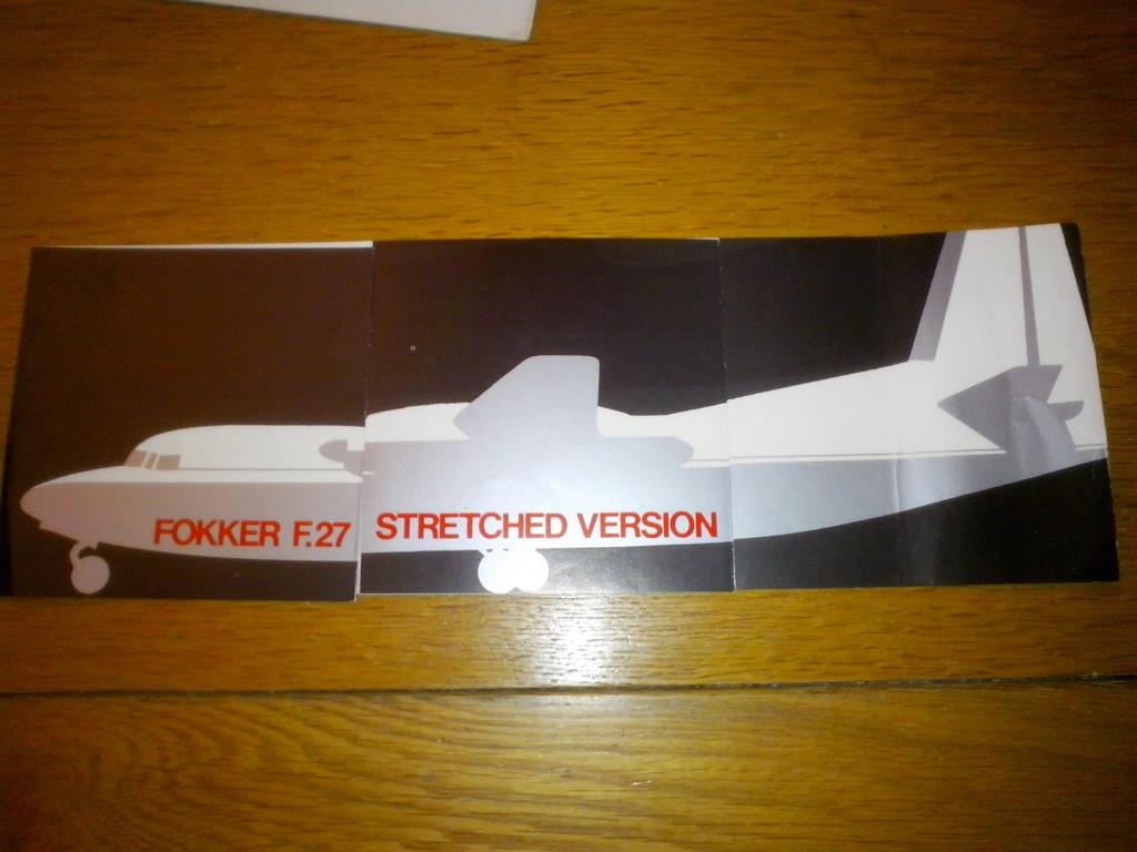Fokker F27 Stretched Version Friendship Mk500 brochure folde, Ophalen of Verzenden, Boek of Tijdschrift