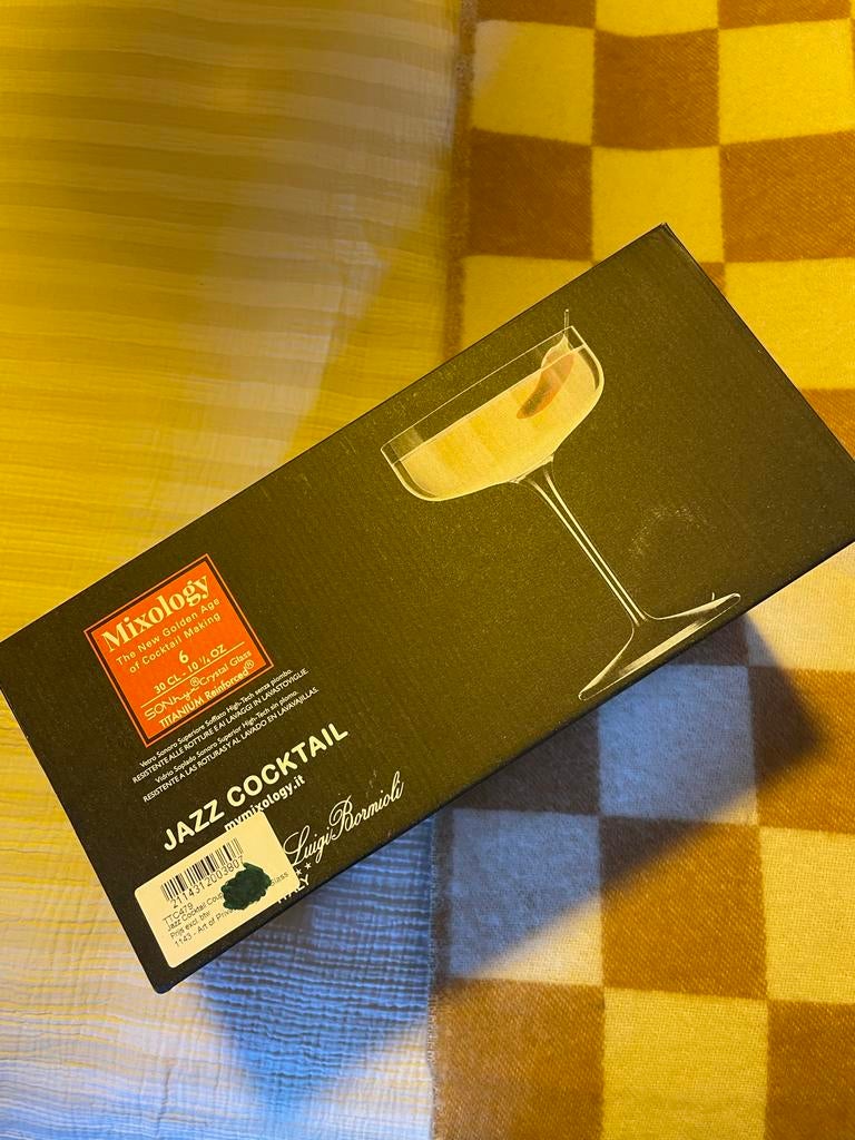 Luigi Bormioli Jazz Cocktail Glazen - Set van 6, Nieuw, Ophalen of Verzenden, Overige merken, Glas