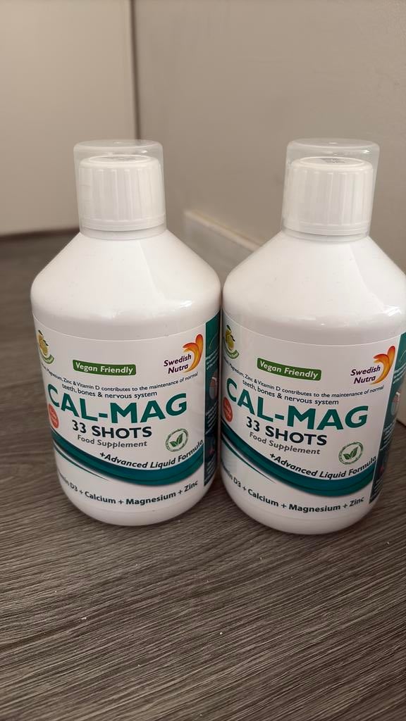 Swedish nutra cal-mag vegan 2x 500 ml, Ophalen of Verzenden, Nieuw, Poeder of Drank