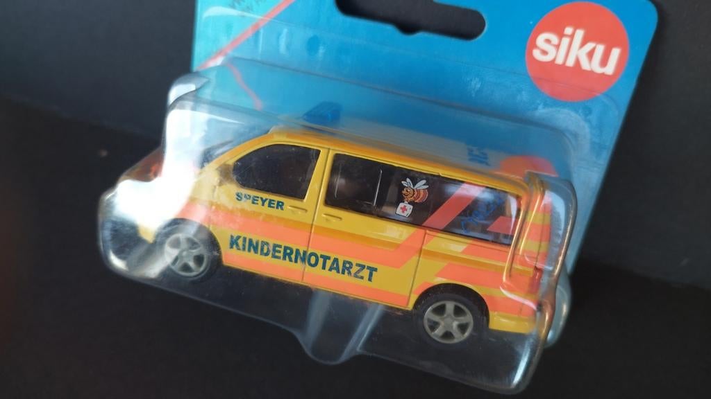 Volkswagen transporter kinder notarzt 1:55 Siku Werbe Pol, Schlittenbacherstrasse 60 Lüdenscheid Germany, Auto, Verzenden, Nieuw