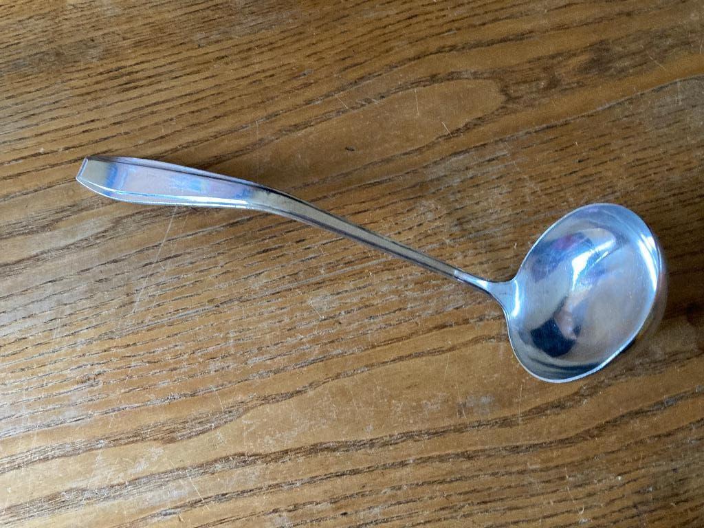 Sola 90 model 1640 Art Deco verzilverde soeplepel 1934, Ophalen of Verzenden