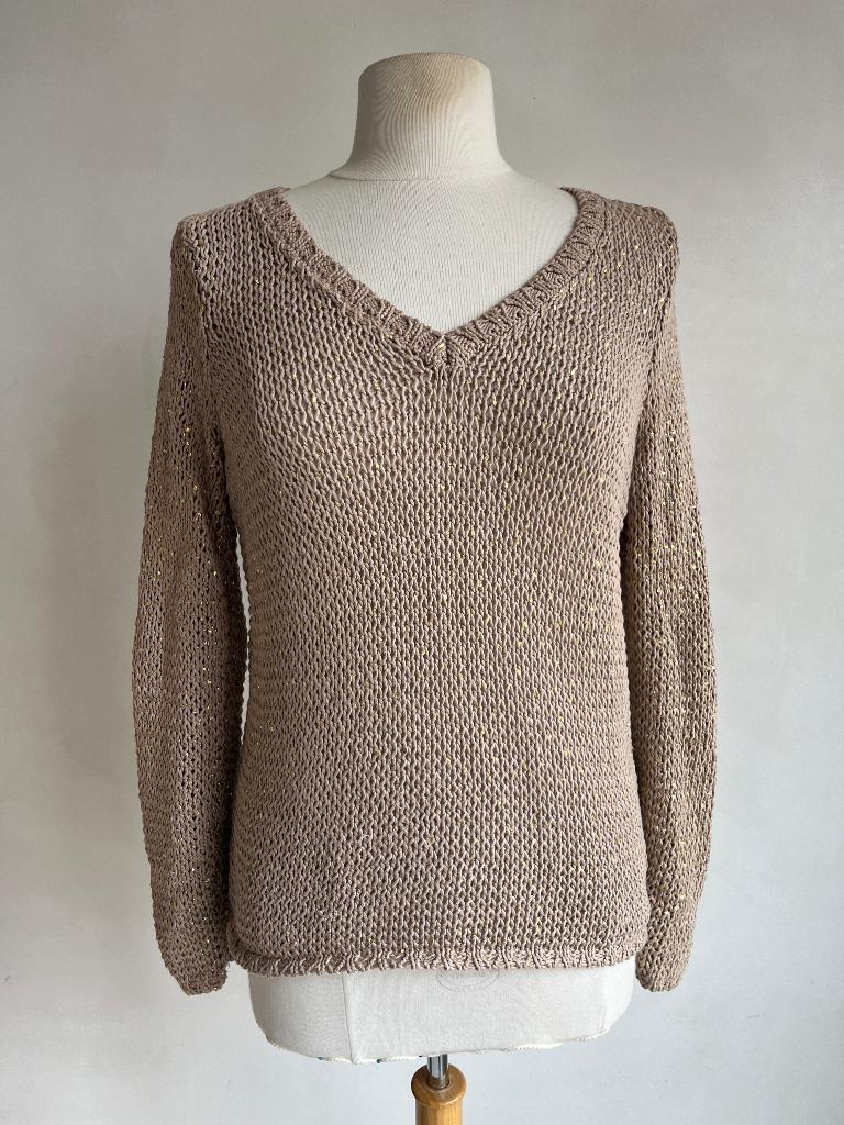 claudia strater trui maat 34 beige goud, Verzenden, Beige, Zo goed als nieuw, Claudia Sträter