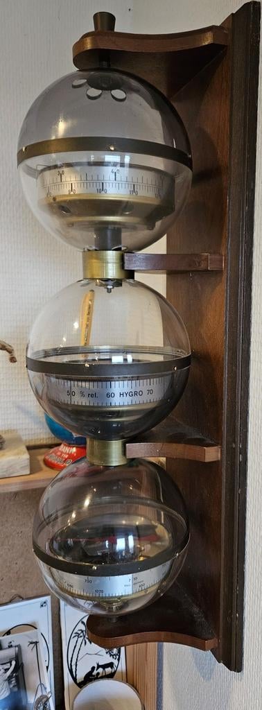 Bgm sputnik weerstation met barometer en thermometer, Ophalen of Verzenden