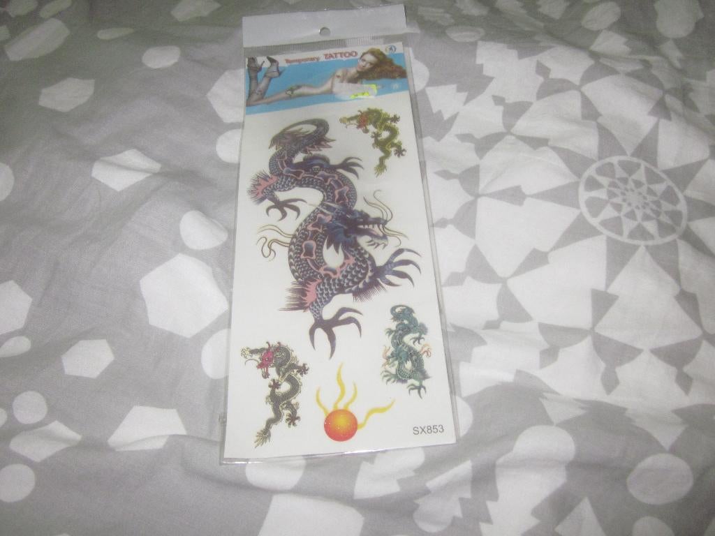 Nieuwe plak tattoos draken, Ophalen of Verzenden, Nieuw, Versiering, Fantasy