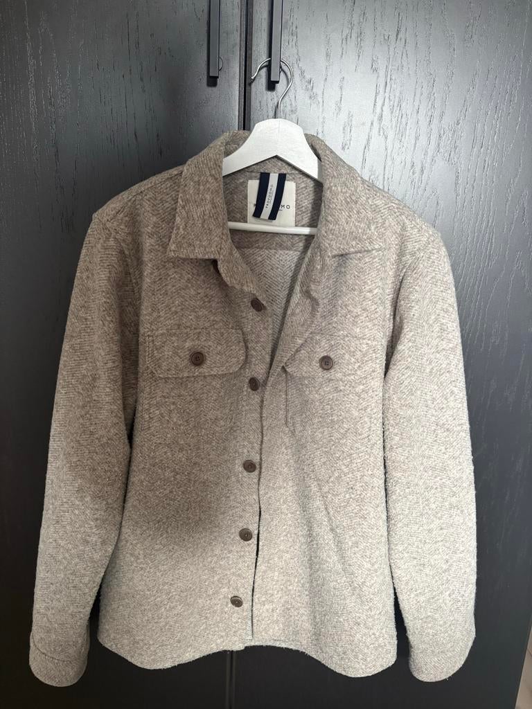 Profuomo overshirt grijs gemêleerd Maat M, Verzenden, Zo goed als nieuw, Maat 48/50 (M), Grijs