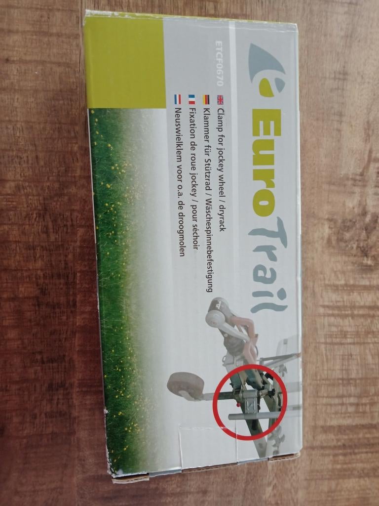 Eurotrail Neuswielklem voor droogmolen caravandissel, Ophalen of Verzenden, Nieuw