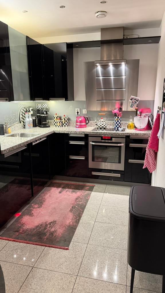 İnbouw keuken met graniet plaat, Wit, Hoekkeuken, Graniet of Steen, Ophalen of Verzenden