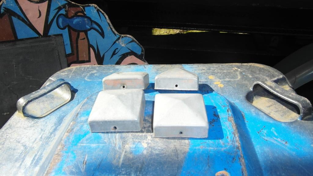 einkapjes 7x7 gegavaniseerd7,-, Tuin en Terras, Palen, Balken en Planken, Ophalen, Zo goed als nieuw, Minder dan 180 cm, Palen