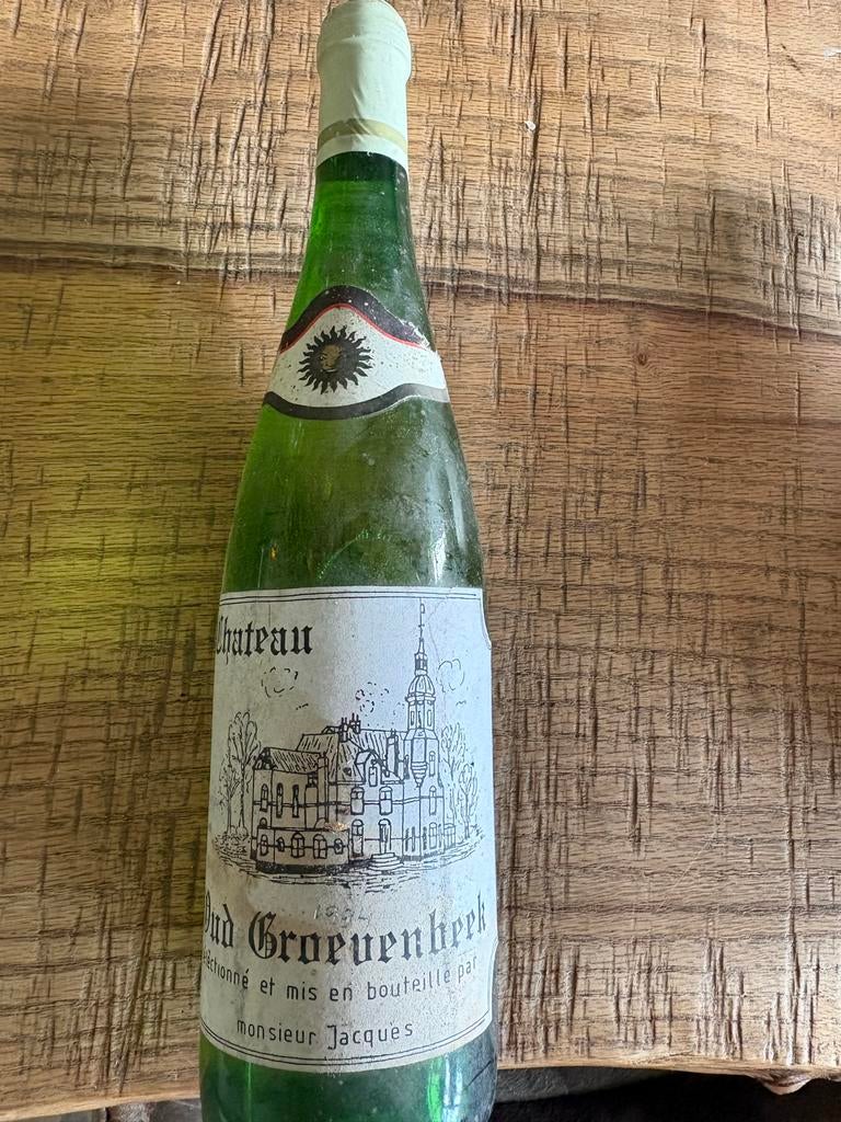 Chateau Oud Groevenbeek Frankenthaler witte wijn, Verzamelen, Ophalen of Verzenden, Gebruikt, Overige gebieden, Witte wijn