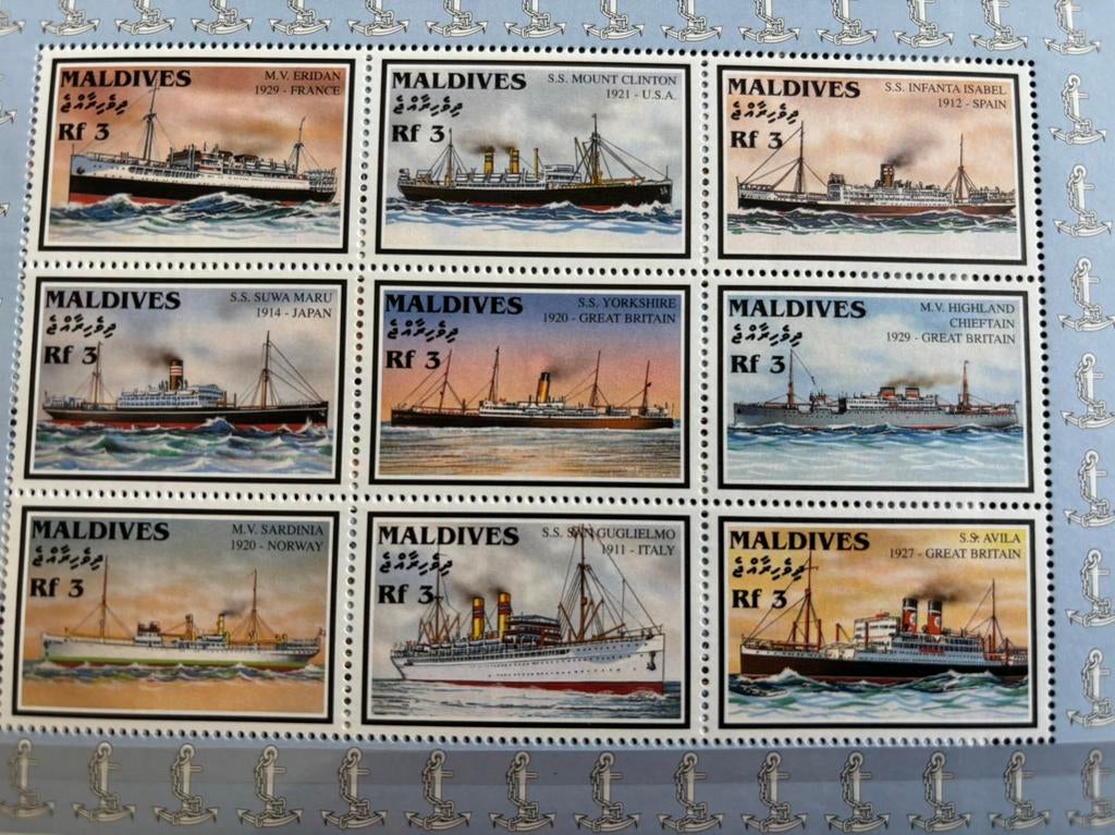 Schepen, Malediven 1997, Ophalen of Verzenden, Postfris, Overige thema's