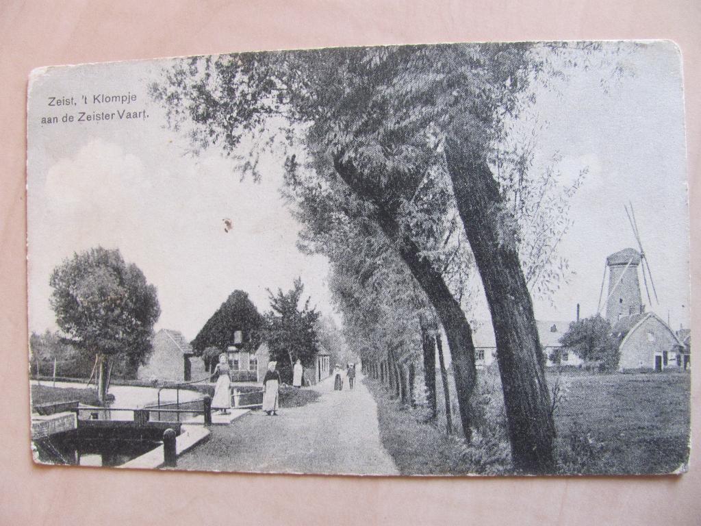 Zeist, 't Klompje met Zeister vaart en molen 'De Vriendschap, Ophalen of Verzenden, Voor 1920, Gelopen, Utrecht