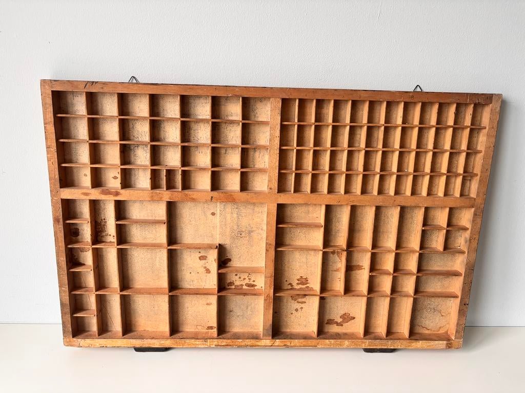 Grote letterbak drukkerij, Antiek en Kunst, Ophalen