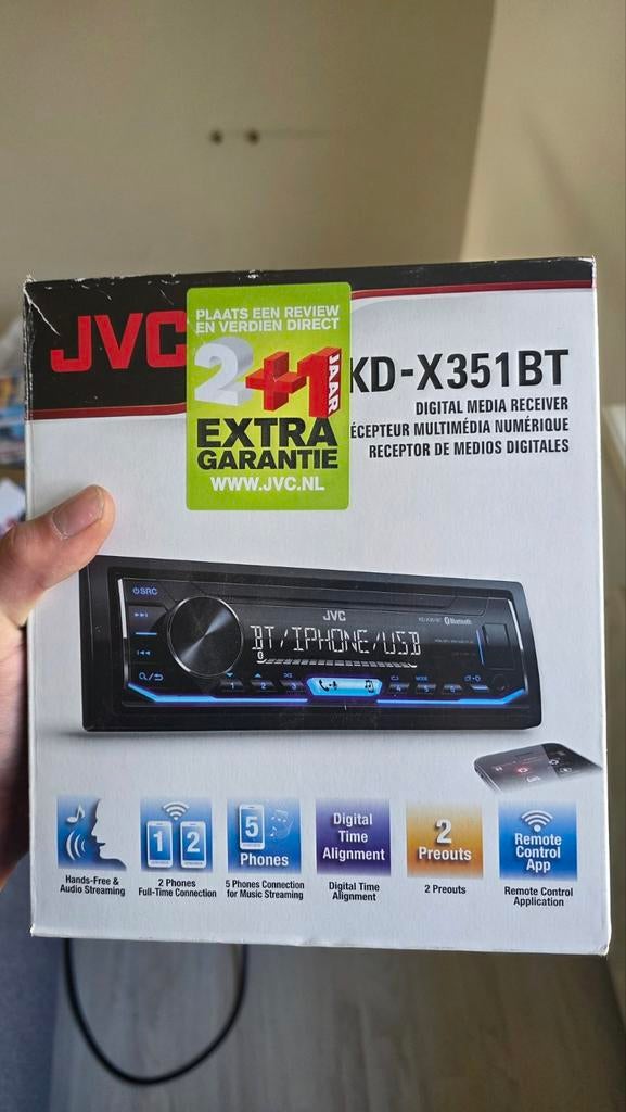 JVC KD-X351BT digitale mediaspeler, Auto diversen, Ophalen of Verzenden