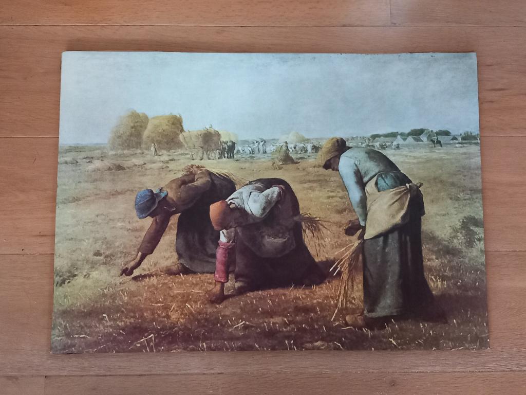 mooie vintage prent, boerenleven op het land Frankrijk groot, Ophalen