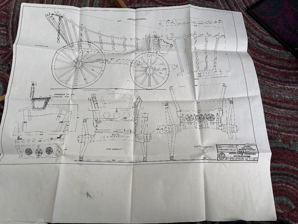 Bouwtekening Boerenwagen, Overige merken, Nieuw, Ophalen of Verzenden, Groter dan 1:32