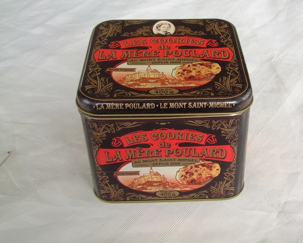 vintage blik les cookies de la mere poulard, Verzamelen, Blikken, Ophalen of Verzenden, Gebruikt, Overige