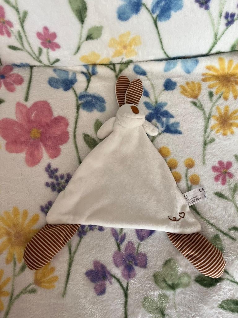 Bambino Kruidvat Knuffeldoekje Tutdoek Konijn Wit Bruin, Ophalen of Verzenden, Zo goed als nieuw, Konijn