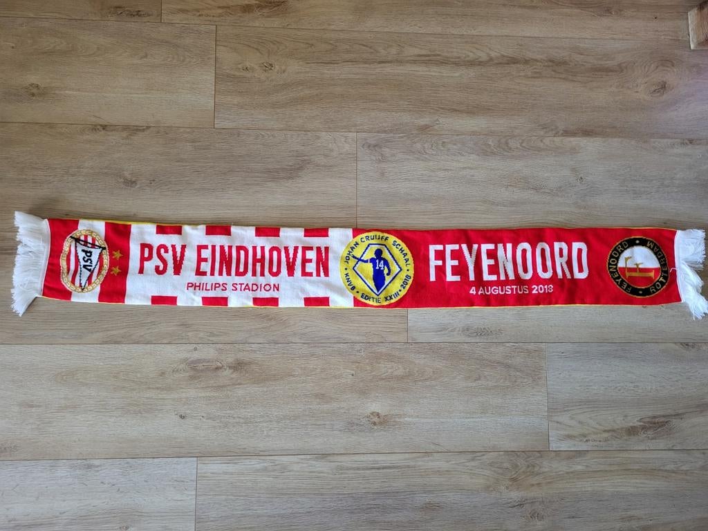 Feyenoord PSV supercup sjaal, Ophalen of Verzenden, Zo goed als nieuw, PSV, Vaantje of Sjaal