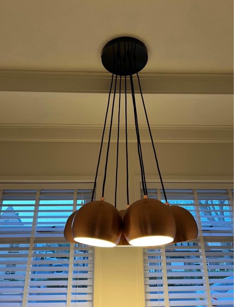 Rose gouden lampen met witte binnenkant, Ophalen, Zo goed als nieuw, Minder dan 50 cm