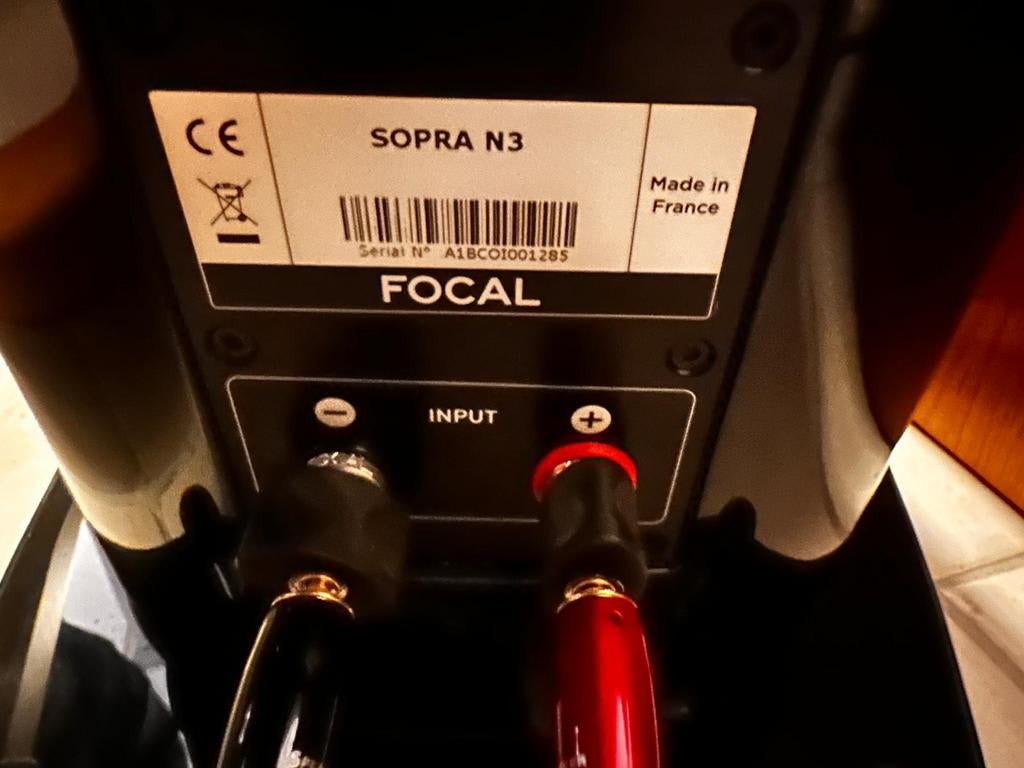 Focal Sopra 3 in high gloss black. Mint staat., Audio, Tv en Foto, Luidsprekers, Zo goed als nieuw, Front, Rear of Stereo speakers