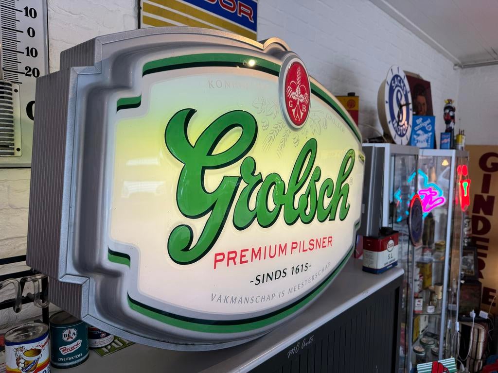 Grolsch Lichtbak - Premium Pilsner Reclamebord, Ophalen, Gebruikt, ., Lichtbak of (neon) lamp