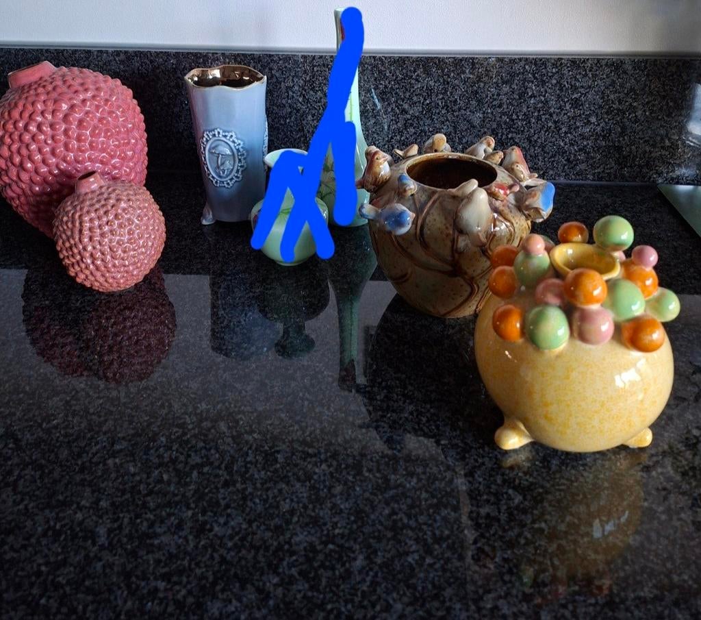 mooie Des Pots vazen, Overige materialen, Blauw, Ophalen of Verzenden, Zo goed als nieuw