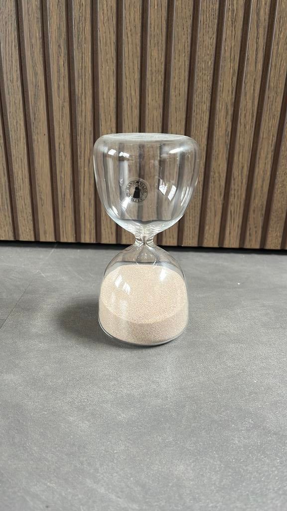 Grote design zandloper / hourglass – glas, ., Ophalen of Verzenden, Zo goed als nieuw, .