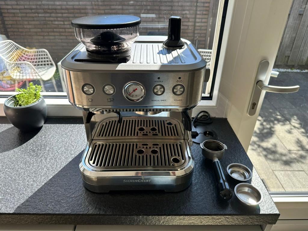 Espressomachine – Silvercrest, compleet en krachtig, Witgoed en Apparatuur, Koffiezetapparaten, Ophalen, Espresso apparaat, Stoompijpje