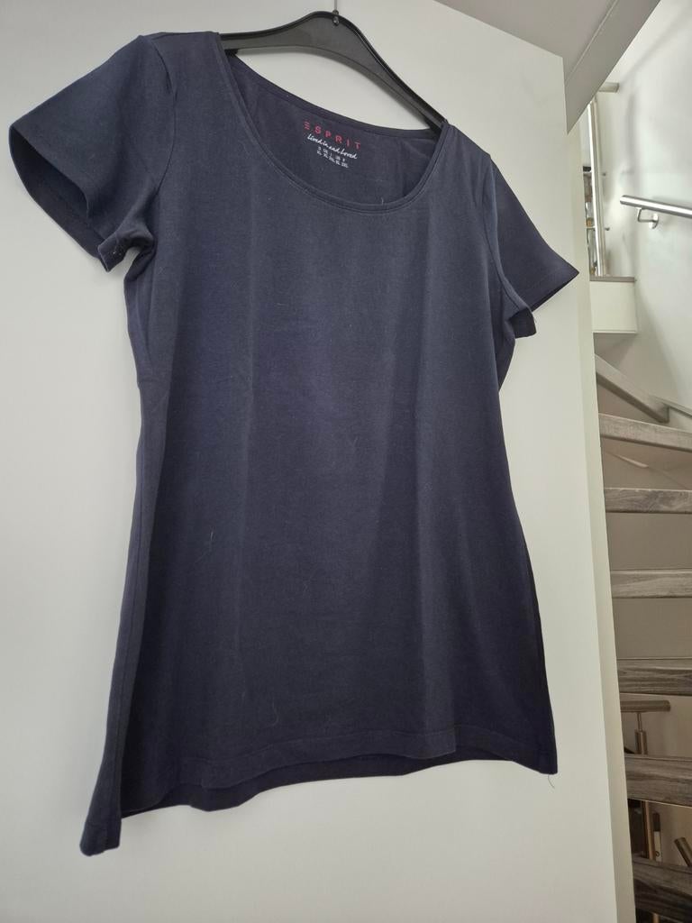 Donkerblauw Esprit T-shirt, maat XL, Blauw, Maat 46/48 (XL) of groter, Ophalen of Verzenden, Zo goed als nieuw