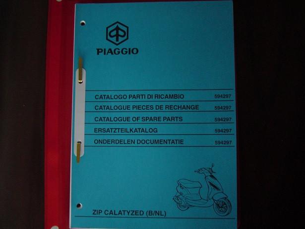 Piaggio Zip Calatyzed 2000 scooter onderdelen boek, Ophalen of Verzenden