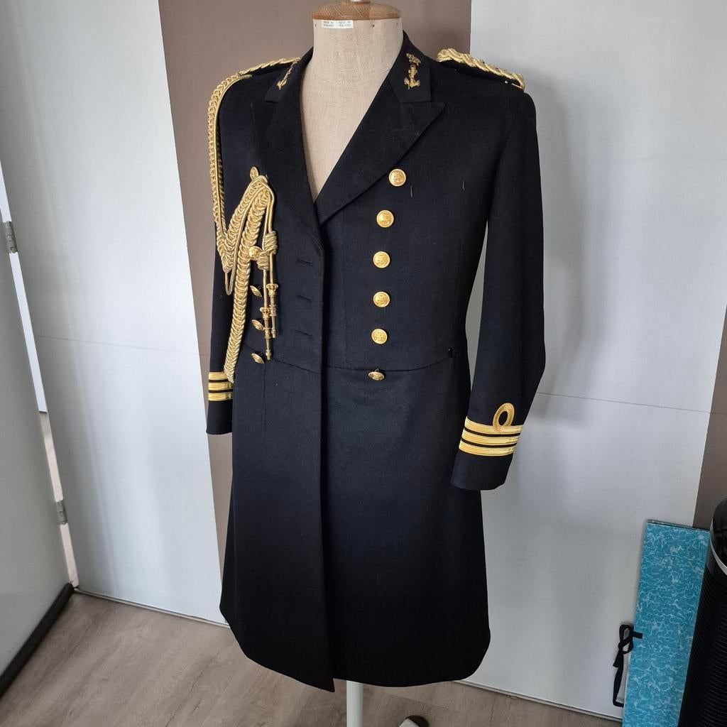 Koning Willem Alexander Trouwmantel - Marine Uniform, Maatwerk, Zwart, Nieuw, Ophalen of Verzenden