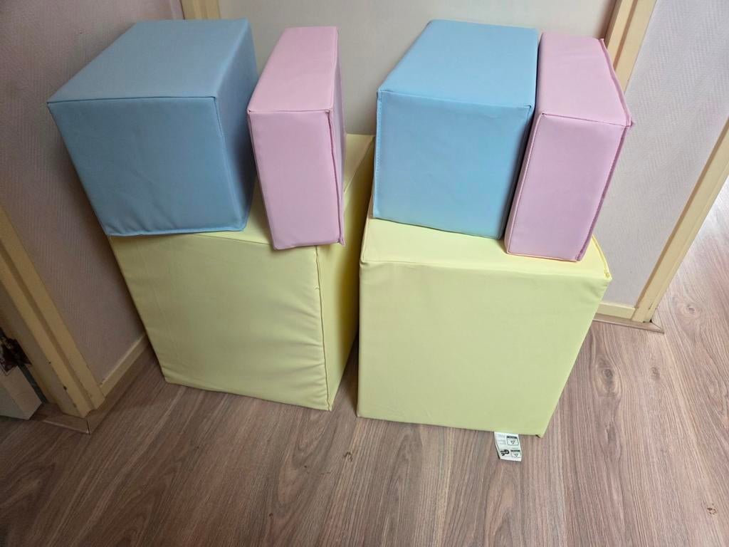 Zachte Speelblokken Set - Pastelkleuren, Kinderen en Baby's, Speelgoed | Bouwstenen, Ophalen of Verzenden, Gebruikt, Overige merken