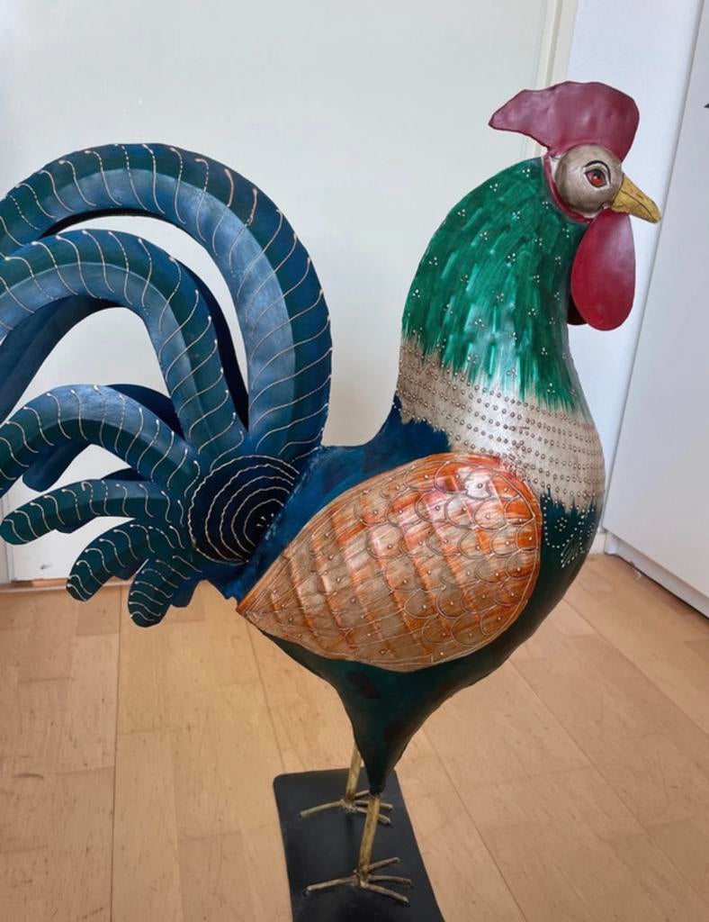 Decoratieve metalen HAAN, Ophalen of Verzenden, Zo goed als nieuw, Metaal