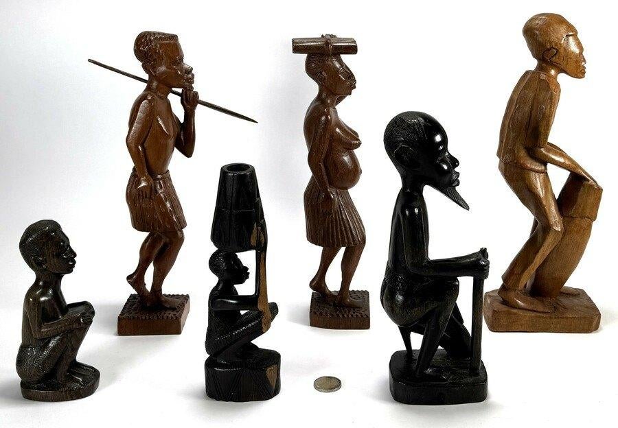 1459. Houten beelden, Afrika, eind 20e eeuw, Ophalen of Verzenden