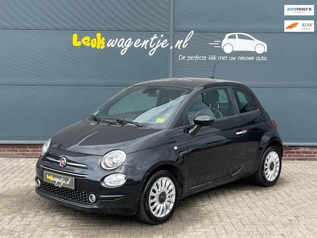 Fiat 500 1.0 Hybrid Lounge *carplay *cruise *navi *dealerond, Voorwielaandrijving, Gebruikt, Zwart, 4 stoelen