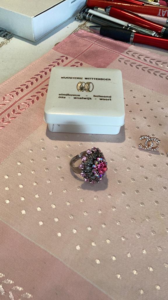 Ring, Verzenden, Zo goed als nieuw, Zilver, Dame