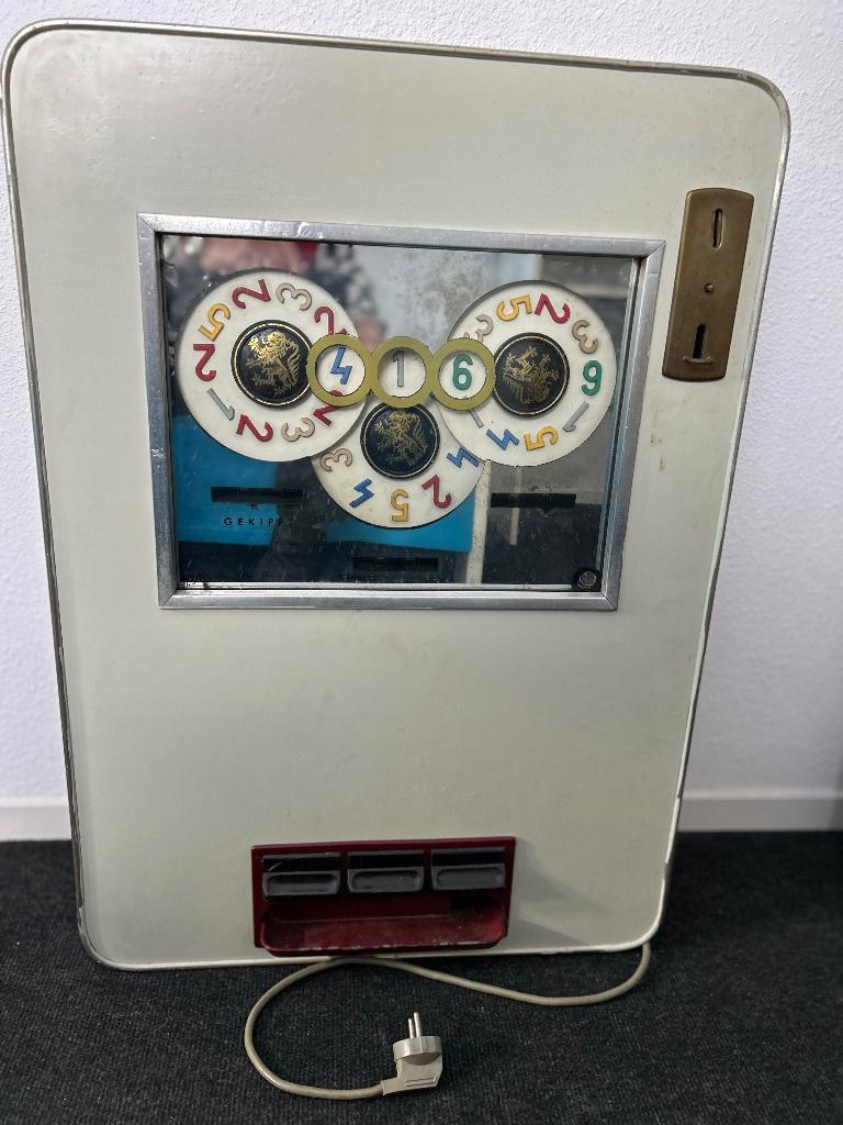 Rotamint Record Stuiver Gokautomaat, Verzamelen, Automaten | Gokkasten en Fruitautomaten, Overige munten, Ophalen, Gebruikt, Met sleutels