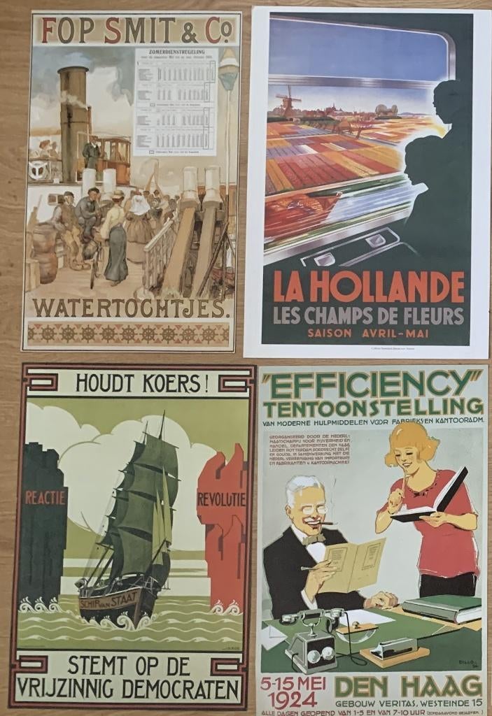 Reclame affiches diverse merken (oude KLM-kalenders), Verzamelen, Ophalen of Verzenden, Gebruikt, A1 t/m A3, Film en Tv