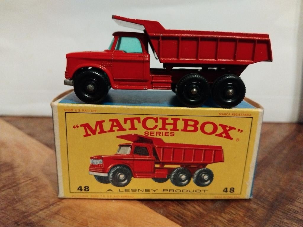 Lesney Matchbox #48 Dodge Dumpr keepwagen 3INCH, Ophalen of Verzenden, Zo goed als nieuw, Bus of Vrachtwagen, Lesney